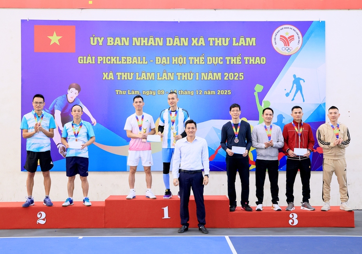 LỄ TRAO GIẢI MÔN PICKLEBALL ĐẠI HỘI THỂ DỤC THỂ THAO XÃ THƯ LÂM LẦN THỨ NHẤT NĂM 2025- Ảnh 19.