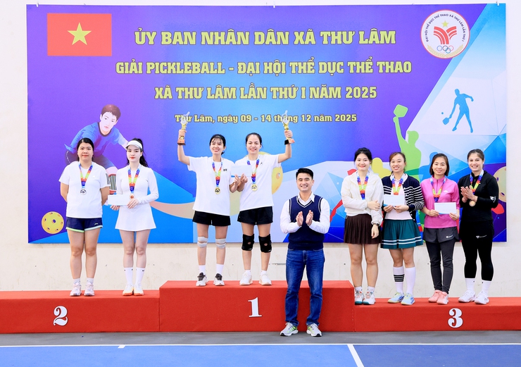 LỄ TRAO GIẢI MÔN PICKLEBALL ĐẠI HỘI THỂ DỤC THỂ THAO XÃ THƯ LÂM LẦN THỨ NHẤT NĂM 2025- Ảnh 20.