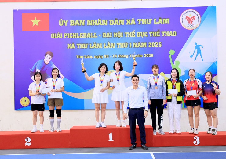 LỄ TRAO GIẢI MÔN PICKLEBALL ĐẠI HỘI THỂ DỤC THỂ THAO XÃ THƯ LÂM LẦN THỨ NHẤT NĂM 2025- Ảnh 21.
