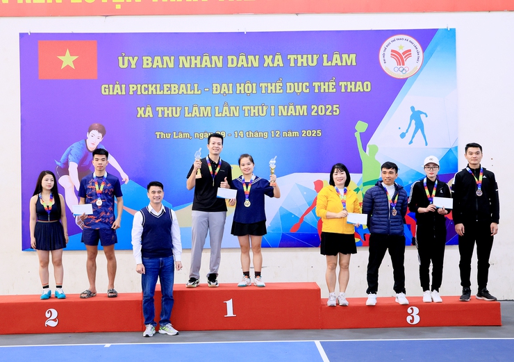 LỄ TRAO GIẢI MÔN PICKLEBALL ĐẠI HỘI THỂ DỤC THỂ THAO XÃ THƯ LÂM LẦN THỨ NHẤT NĂM 2025- Ảnh 22.