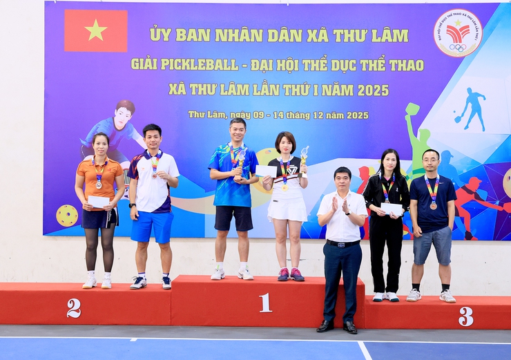 LỄ TRAO GIẢI MÔN PICKLEBALL ĐẠI HỘI THỂ DỤC THỂ THAO XÃ THƯ LÂM LẦN THỨ NHẤT NĂM 2025- Ảnh 23.