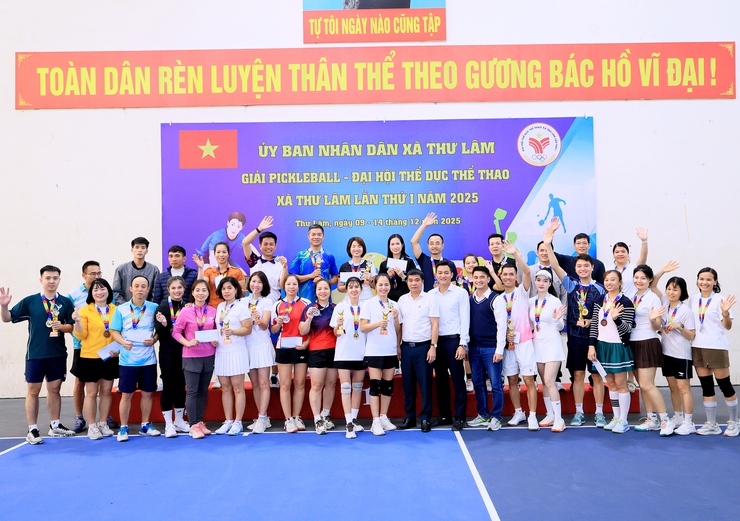 LỄ TRAO GIẢI MÔN PICKLEBALL ĐẠI HỘI THỂ DỤC THỂ THAO XÃ THƯ LÂM LẦN THỨ NHẤT NĂM 2025- Ảnh 24.