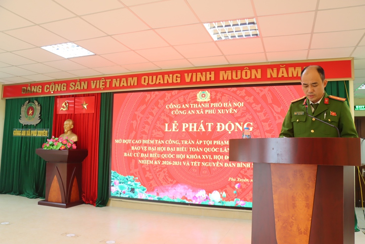 Công an xã Phú Xuyên  ra quân mở đợt cao điểm tấn công, trấn áp tội phạm, bảo đảm ANTT Đại hội đại biểu toàn quốc lần thứ XIV của Đảng, bầu cử đại biểu Quốc hội khóa XVI, HĐND các cấp nhiệm kỳ 2026 -2031- Ảnh 5.