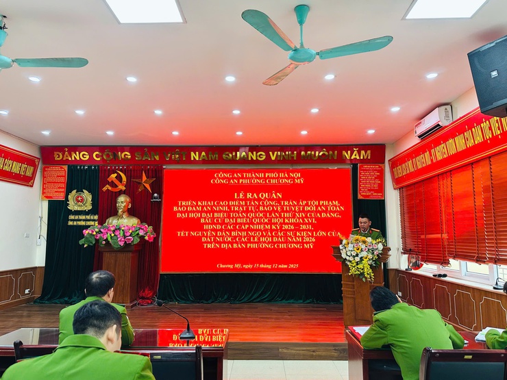 Công an phường Chương Mỹ triển khai cao điểm tấn công, trấn áp tội phạm, bảo đảm an ninh trật tự- Ảnh 2.