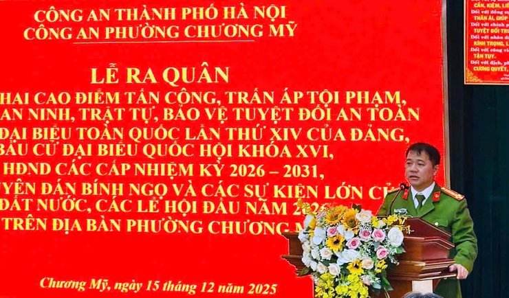 Công an phường Chương Mỹ triển khai cao điểm tấn công, trấn áp tội phạm, bảo đảm an ninh trật tự- Ảnh 1.
