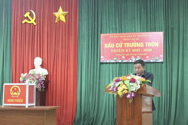 Không khí nô nức ngày Hội bầu cử trưởng thôn, Cụm dân cư trên địa bàn xã Thường Tín nhiệm kỳ 2025-2028- Ảnh 2.