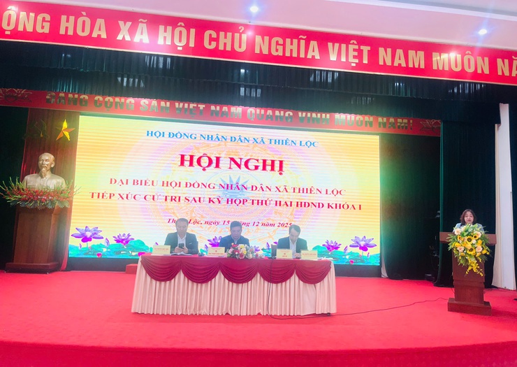 Hội nghị tiếp xúc cử tri sau kỳ họp thứ Hai, HĐND xã Thiên Lộc khóa I, nhiệm kỳ 2021-2026- Ảnh 1.