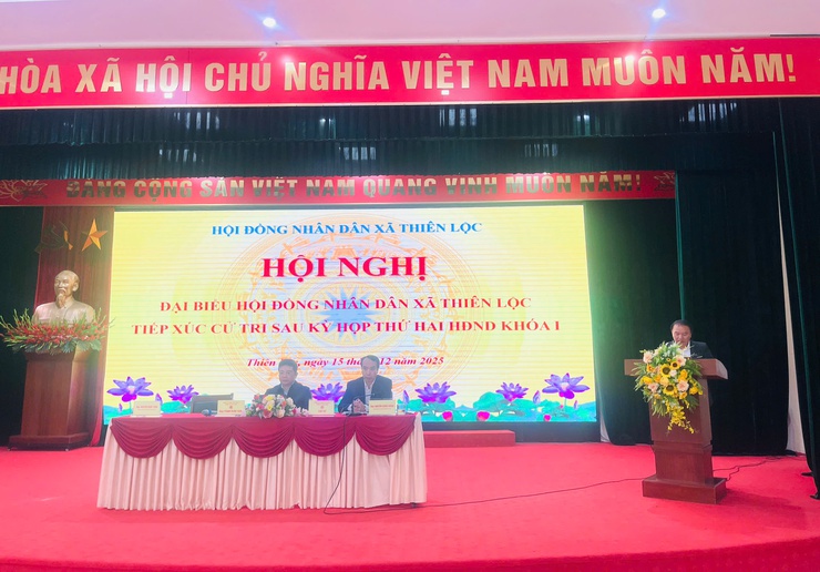 Hội nghị tiếp xúc cử tri sau kỳ họp thứ Hai, HĐND xã Thiên Lộc khóa I, nhiệm kỳ 2021-2026- Ảnh 5.