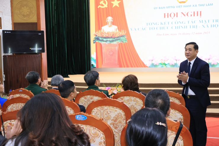 UBMTTQ Việt Nam xã Thư Lâm Tổng kết công tác Mặt trận và các tổ chức chính trị xã hội, công tác vận động ủng hộ đồng bào bị bão lũ; quỹ vì người nghèo và Mô hình dân vận khéo năm 2025.- Ảnh 6.