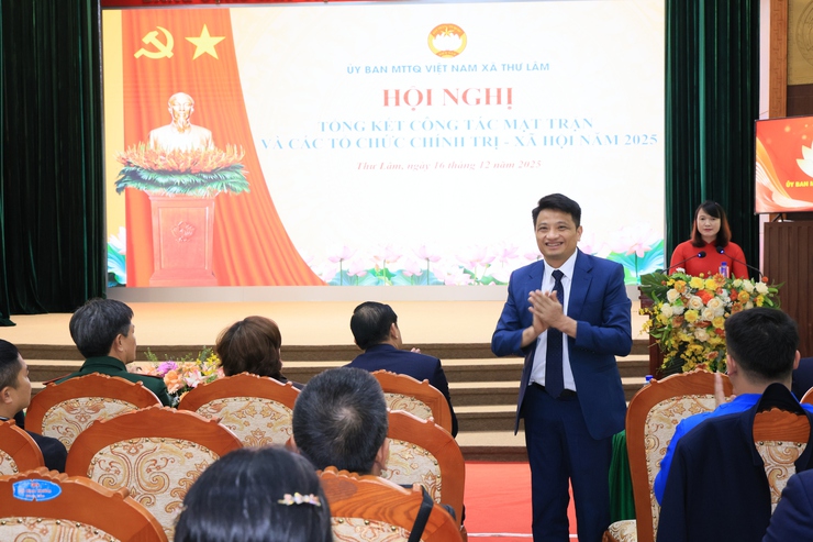 UBMTTQ Việt Nam xã Thư Lâm Tổng kết công tác Mặt trận và các tổ chức chính trị xã hội, công tác vận động ủng hộ đồng bào bị bão lũ; quỹ vì người nghèo và Mô hình dân vận khéo năm 2025.- Ảnh 7.