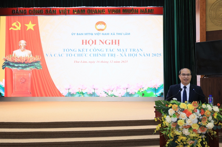 UBMTTQ Việt Nam xã Thư Lâm Tổng kết công tác Mặt trận và các tổ chức chính trị xã hội, công tác vận động ủng hộ đồng bào bị bão lũ; quỹ vì người nghèo và Mô hình dân vận khéo năm 2025.- Ảnh 15.