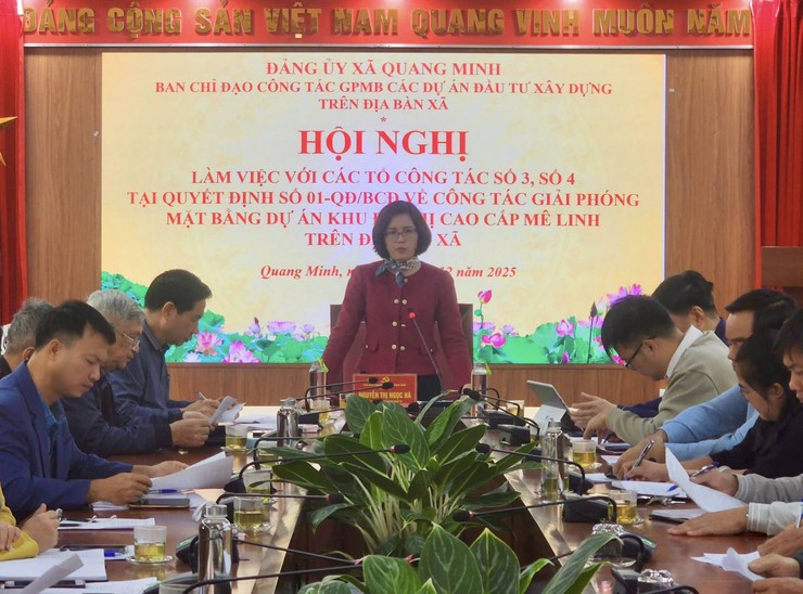 Xã Quang Minh quyết liệt giải phóng mặt bằng triển khai Dự án Khu đô thị cao cấp Mê Linh- Ảnh 2.