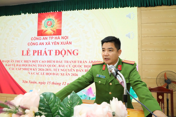 Công an xã Yên Xuân ra quân cao điểm đấu tranh, trấn áp tội phạm bảo vệ các sự kiện chính trị trọng đại- Ảnh 2.