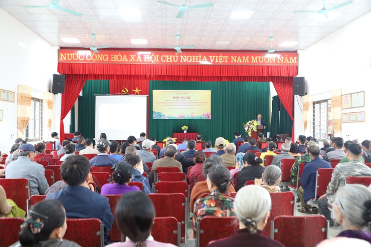 Xã Quang Minh tổ chức hội nghị tuyên truyền công tác giải phóng mặt bằng Dự án Khu đô thị cao cấp Mê Linh- Ảnh 4.