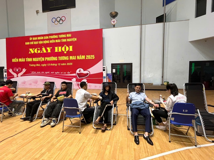 Phường Tương Mai tổ chức Ngày Hội Hiến Máu tình nguyện năm 2025. - Ảnh 7.