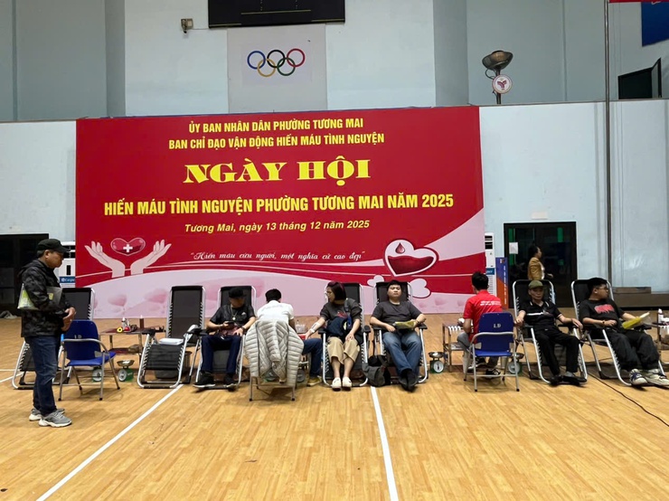 Phường Tương Mai tổ chức Ngày Hội Hiến Máu tình nguyện năm 2025. - Ảnh 1.