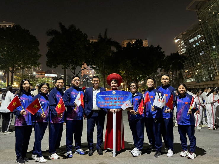 Xã Thanh Trì tham gia Lễ diễu hành biểu dương lực lượng tại Lễ Khai mạc Đại hội Thể dục thể thao Thủ đô lần thứ XI năm 2025- Ảnh 5.