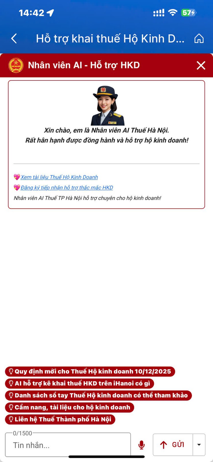 Thuế Hà Nội đưa Trợ lý AI lên iHanoi, Hộ Kinh Doanh chỉ cần Nói hoặc Nhắn tin là xong việc kê khai thuế- Ảnh 2.
