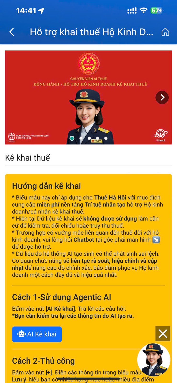 Thuế Hà Nội đưa Trợ lý AI lên iHanoi, Hộ Kinh Doanh chỉ cần Nói hoặc Nhắn tin là xong việc kê khai thuế- Ảnh 3.