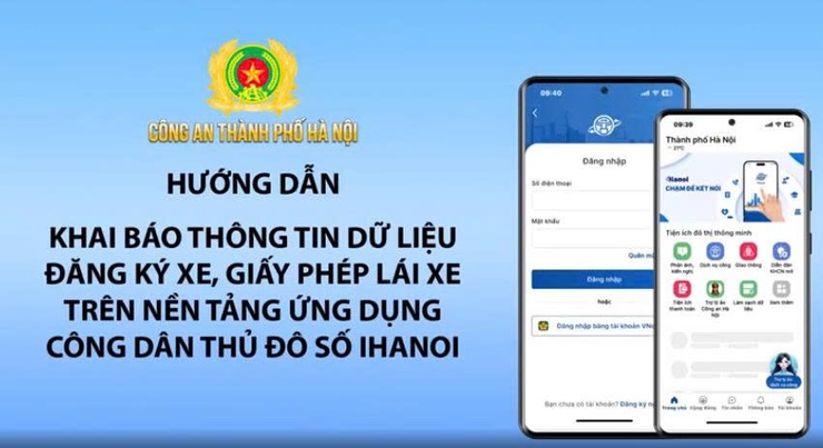 Tăng cường hỗ trợ người dân kê khai thông tin phương tiện, giấy phép lái xe trên ứng dụng iHanoi- Ảnh 1.