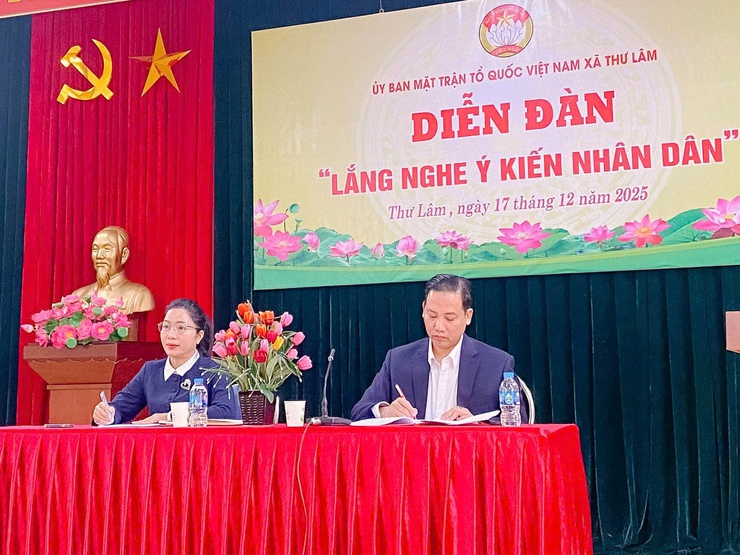 ỦY BAN MTTQ VIỆT NAM XÃ THƯ LÂM TỔ CHỨC DIỄN ĐÀN “LẮNG NGHE Ý KIẾN NHÂN DÂN”- Ảnh 1.
