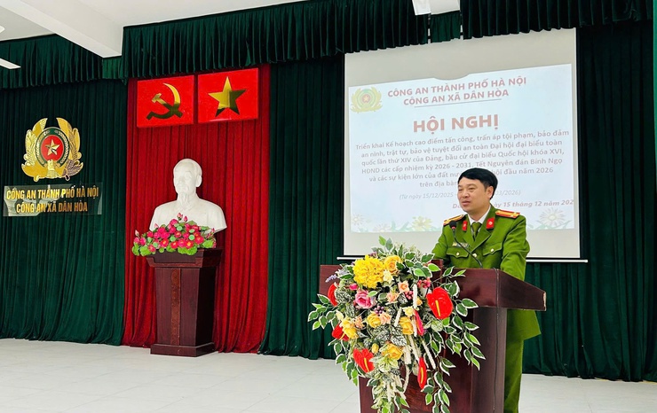 CÔNG AN XÃ DÂN HÒA TUYÊN TRUYỀN, VẬN ĐỘNG NHÂN DÂN GIAO NỘP VŨ KHÍ, CÔNG CỤ HỖ TRỢ- Ảnh 1.