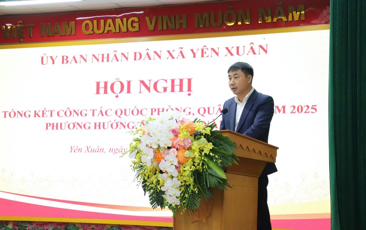 Xã Yên Xuân: Hội nghị Tổng kết công tác quốc phòng, quân sự năm 2025, phương hướng nhiệm vụ năm 2026- Ảnh 5.