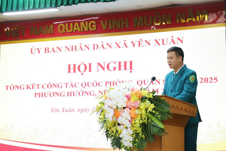 Xã Yên Xuân: Hội nghị Tổng kết công tác quốc phòng, quân sự năm 2025, phương hướng nhiệm vụ năm 2026- Ảnh 2.