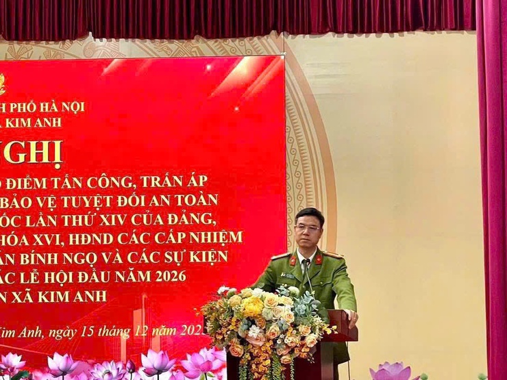CÔNG AN XÃ KIM ANH RA QUÂN TRIỂN KHAI CAO ĐIỂM BẢO ĐẢM AN NINH, TRẬT TỰ CUỐI NĂM 2025 VÀ ĐẦU NĂM 2026.- Ảnh 2.