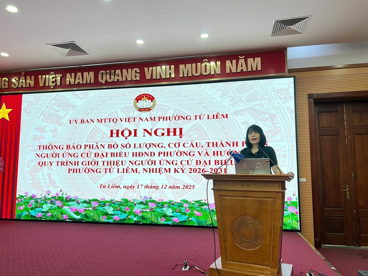 Hội nghị Thông báo phân bổ cơ cấu, số lượng thành phần người ứng cử đại biểu Hội đồng nhân dân phường  khoá II, Nhiệm kỳ 2026 - 2031- Ảnh 3.