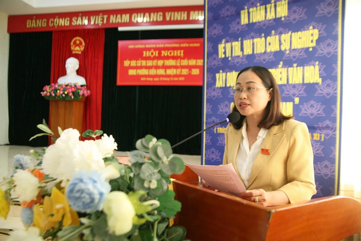 Tiếp xúc cử tri sau kỳ họp thường lệ cuối năm 2025 Hội đồng nhân dân phường Kiến Hưng nhiệm kỳ 2025 - 2030- Ảnh 2.