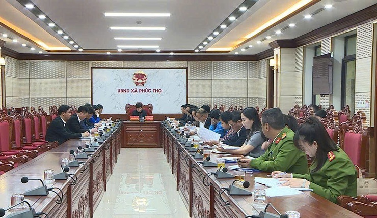 Thường trực Đảng uỷ xã Phúc Thọ nghe báo cáo tiến độ công tác bầu cử Đại biểu Quốc hội khoá XVI và đại biểu HĐND các cấp nhiệm kỳ 2026–2031- Ảnh 9.