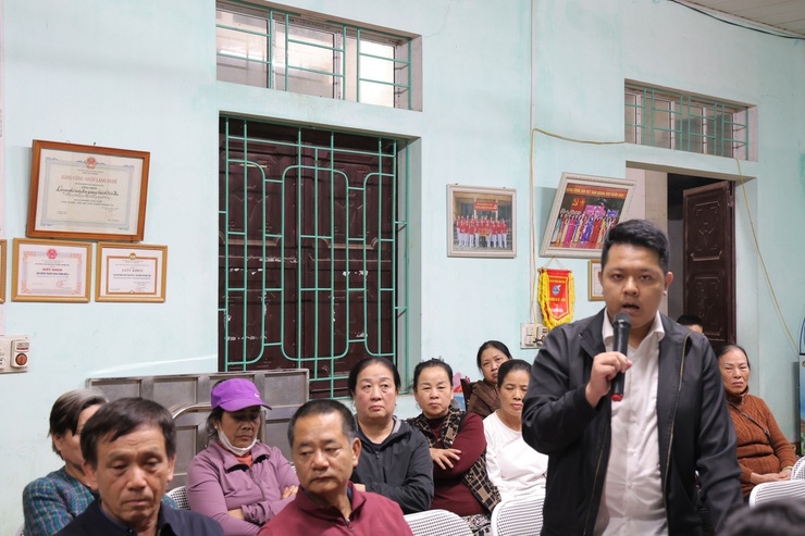 Hội nghị tuyên truyền, vận động, lắng nghe ý kiến của Nhân dân liên quan đến công tác giải phóng mặt bằng “Dự án cải tạo, nâng cấp Quốc lộ 6 đoạn Ba La – Xuân Mai” trên địa bàn xã Phú Nghĩa- Ảnh 6.