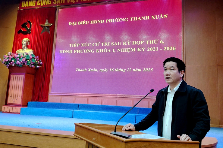 Hội đồng nhân dân phường Thanh Xuân tiếp xúc cử tri sau kỳ họp thứ 6- Ảnh 2.