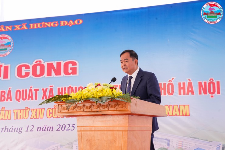 Xã Hưng Đạo long trọng tổ chức lễ khởi công xây dựng Trường THPT Cao Bá Quát- Ảnh 2.