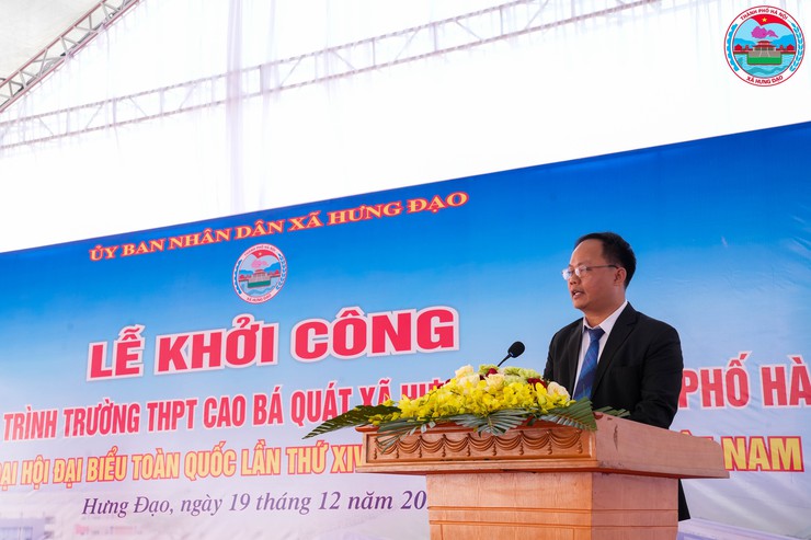 Xã Hưng Đạo long trọng tổ chức lễ khởi công xây dựng Trường THPT Cao Bá Quát- Ảnh 3.