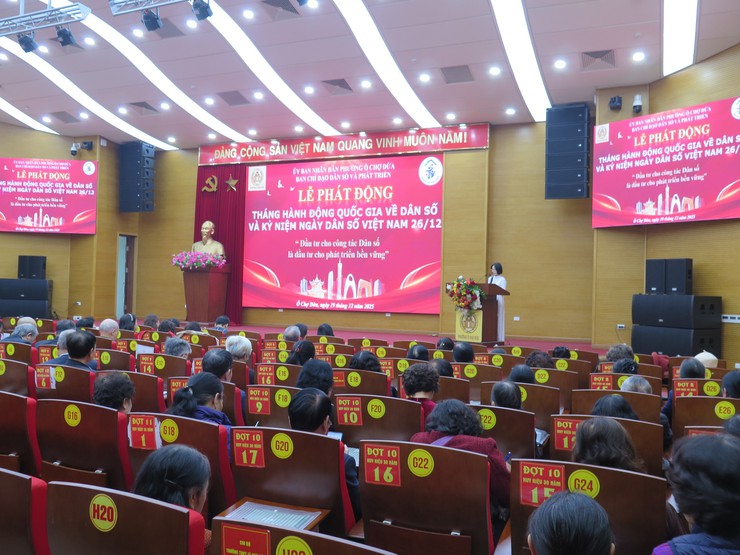 Phường Ô Chợ Dừa tổ chức lễ phát động tháng hành động quốc gia về dân số và kỷ niệm ngày dân số Việt Nam 26/12- Ảnh 1.