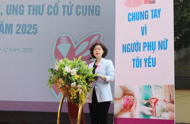 Hội LHPN Thành phố Hà Nội Truyền thông phòng ngừa ung thư vú, ung thư cổ tử cung cho phụ nữ  xã Quốc Oai- Ảnh 5.