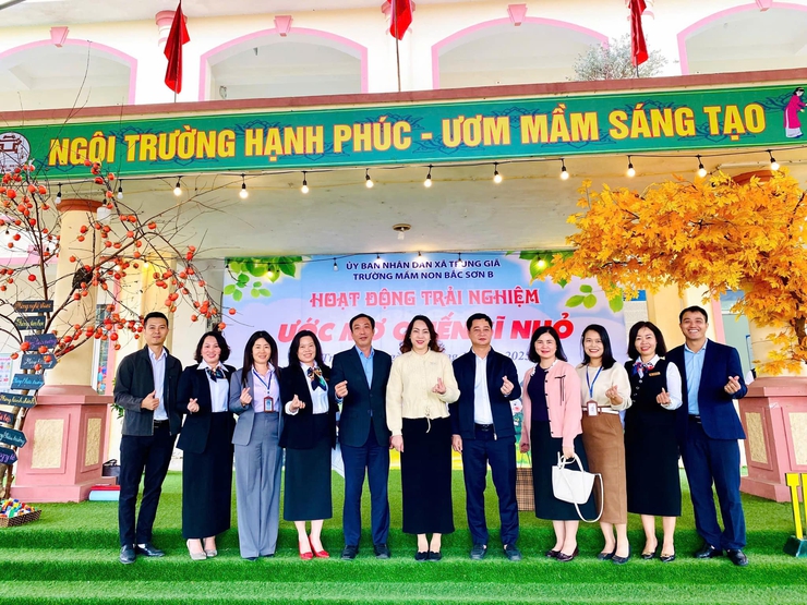 TRƯỜNG MẦM NON BẮC SƠN B ĐÓN ĐOÀN KHẢO SÁT SƠ BỘ CÔNG NHẬN TRƯỜNG ĐẠT CHUẨN QUỐC GIA VÀ KIỂM ĐỊNH CHẤT LƯỢNG GIÁO DỤC NĂM 2025- Ảnh 1.