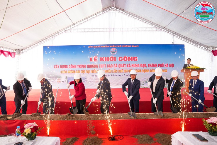 Xã Hưng Đạo long trọng tổ chức lễ khởi công xây dựng Trường THPT Cao Bá Quát- Ảnh 11.