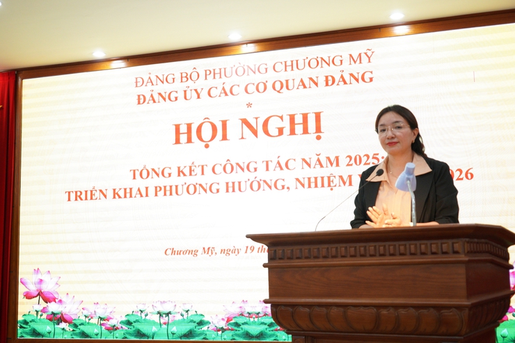 Đảng ủy các cơ quan Đảng Đảng ủy phường Chương Mỹ tổng kết công tác năm 2025, triển khai nhiệm vụ năm 2026- Ảnh 3.
