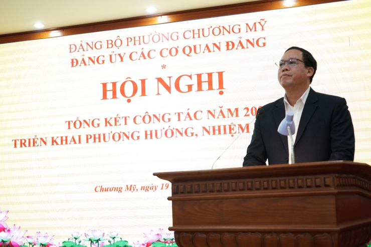 Đảng ủy các cơ quan Đảng Đảng ủy phường Chương Mỹ tổng kết công tác năm 2025, triển khai nhiệm vụ năm 2026- Ảnh 4.