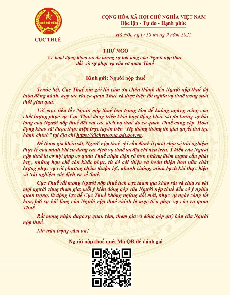 THUẾ CƠ SỞ 15 THÀNH PHỐ HÀ NỘI TRIỂN KHAI VIỆC ĐO LƯỜNG SỰ HÀI LÒNG CỦA NGƯỜI NỘP THUẾ- Ảnh 1.