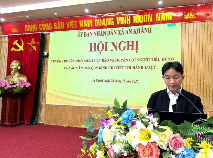 UBND xã An Khánh tổ chức Hội nghị tuyên truyền,  phổ biến Luật Bảo vệ người tiêu dùng và các văn bản hướng dẫn thi hành- Ảnh 2.