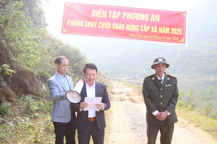 Xã Phúc Sơn tổ chức diễn tập chữa cháy rừng cấp xã năm 2025- Ảnh 2.