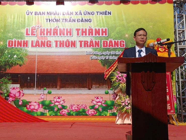 Thôn Lưu Khê và thôn Trần Đăng Xã Ứng Thiên tổ chức lễ khánh thành Đình làng: Gìn giữ và lan tỏa giá trị văn hóa truyền thống- Ảnh 4.