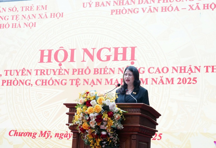 Phường Chương Mỹ tổ chức Hội nghị tập huấn, tuyên truyền nâng cao nhận thức về phòng, chống tệ nạn mại dâm năm 2025- Ảnh 3.