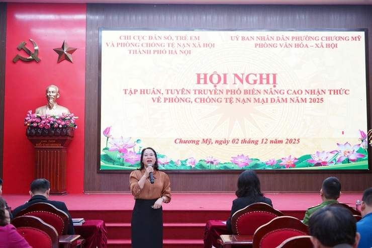 Phường Chương Mỹ tổ chức Hội nghị tập huấn, tuyên truyền nâng cao nhận thức về phòng, chống tệ nạn mại dâm năm 2025- Ảnh 4.