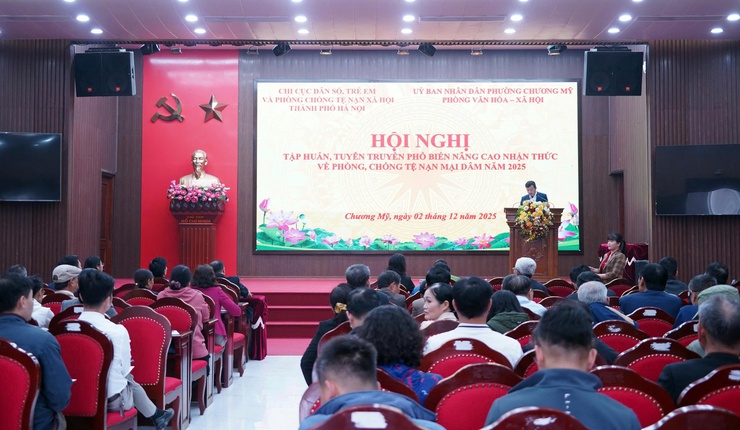 Phường Chương Mỹ tổ chức Hội nghị tập huấn, tuyên truyền nâng cao nhận thức về phòng, chống tệ nạn mại dâm năm 2025- Ảnh 1.