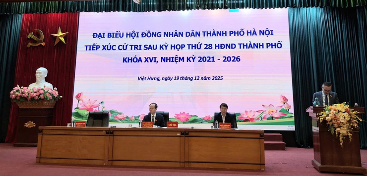 Tổ đại biểu số 9, Đoàn đại biểu HĐND thành phố Hà Nội tổ chức tiếp xúc với cử tri các phường Việt Hưng, Long Biên, Phúc Lợi và Bồ Đề sau kỳ họp thứ 28 HĐND Thành phố khoá XVI, nhiệm kỳ 2021 – 2026.- Ảnh 1.